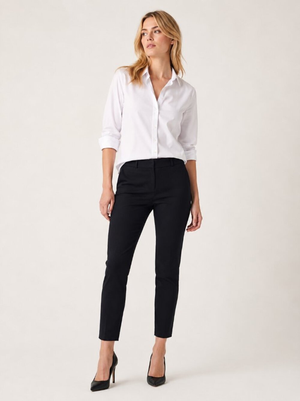 Banana Republic Sloan-Fit Slim Ankle Pant Black 0 #A2775